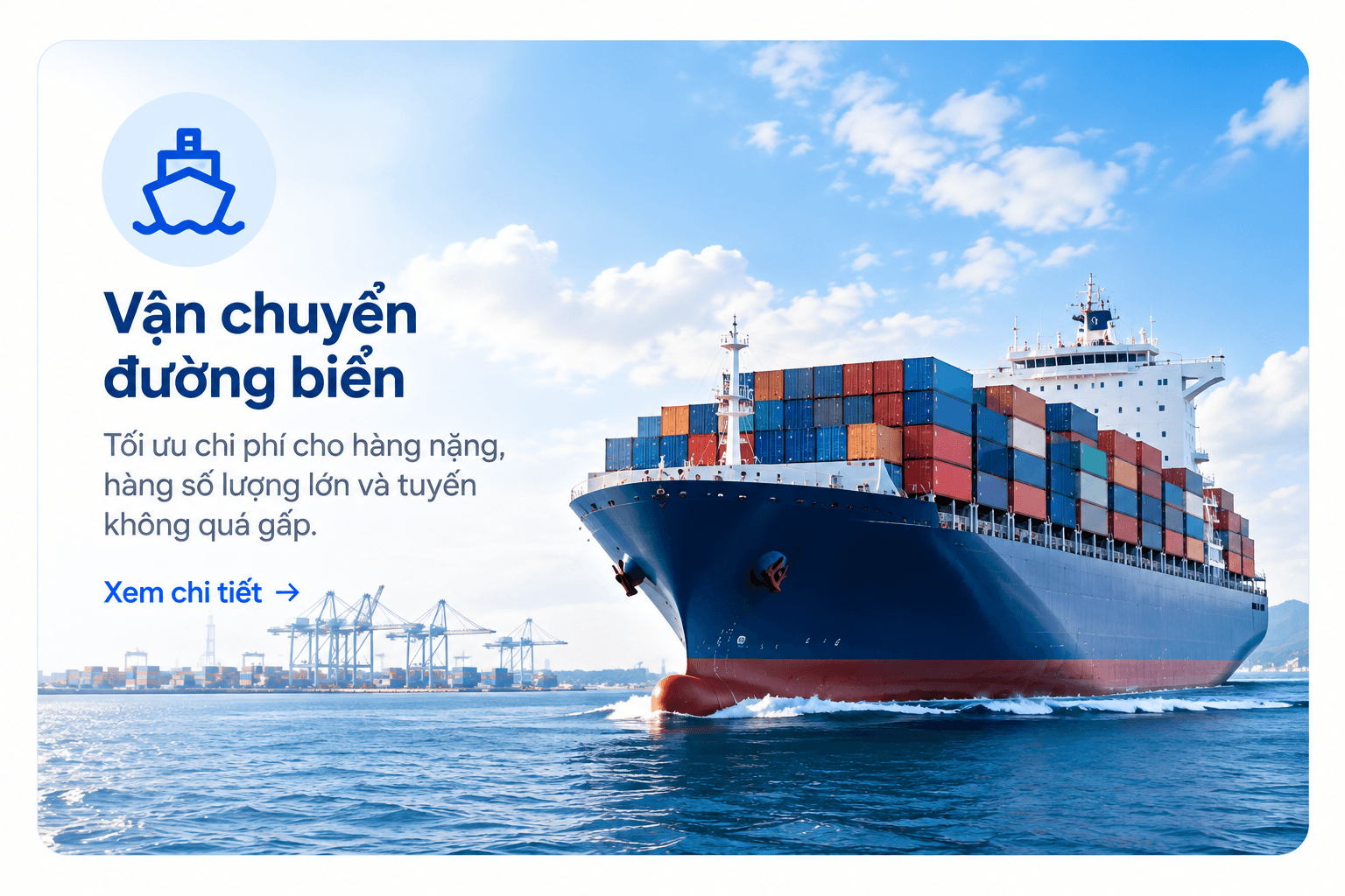Tàu container vận chuyển đường biển